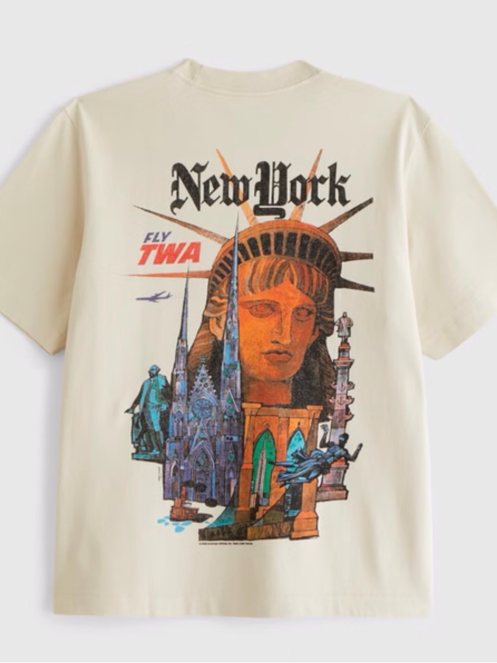 ISO! *NOT FOR SALE* Abercrombie & Fitch Cream Fly TWA Graphic Tee